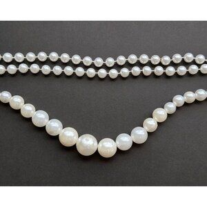 Bridal Faux sea pearl necklace set of 2 - 53, 19”